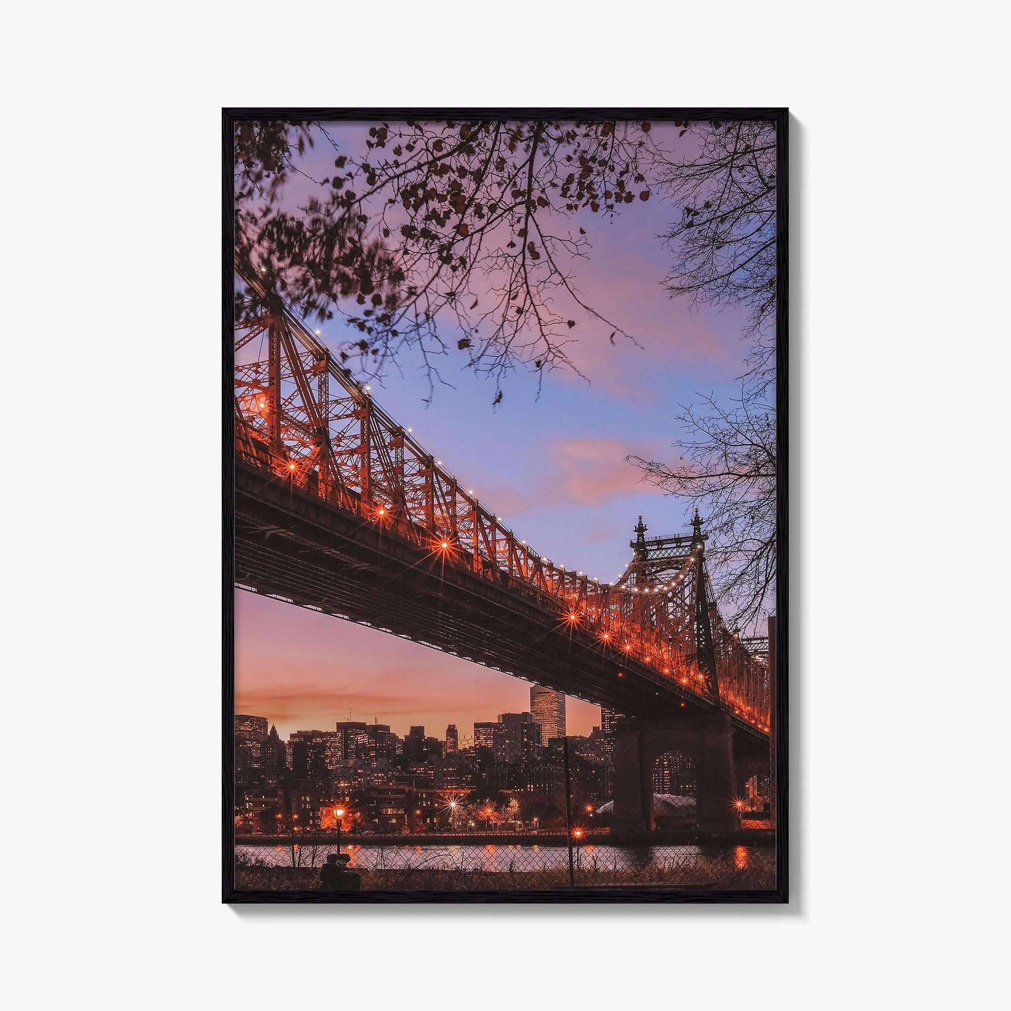 Queens New York Skyline Fine Art Photo Print, Queensboro Bridge, NYC Wall Decor Poster