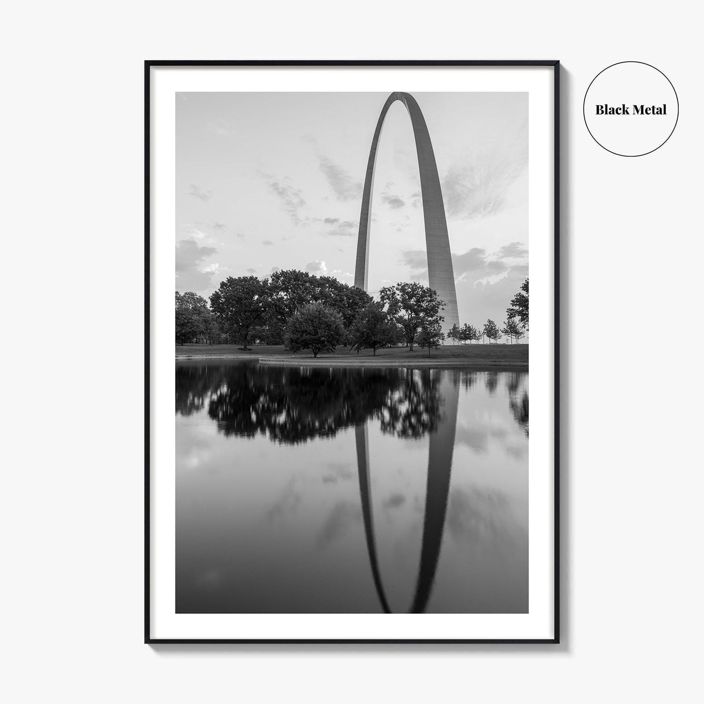 St Louis Black and White Fine Art Photo Print, Missouri Park View Poster