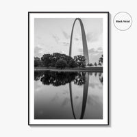 St Louis Black and White Fine Art Photo Print, Missouri Park View Poster