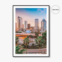 Tampa Skyline Fine Art Photo Print, Downtown, Florida USA Wall Decor Poster