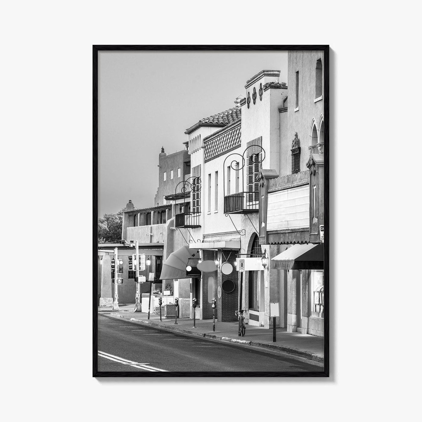 Santa Fe Black and White Fine Art Photo Print, New Mexico Wall Poster, USA