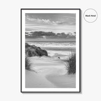 Ameland Black and White Fine Art Photo Print, Friesland Dunes North Sea Netherlands Poster