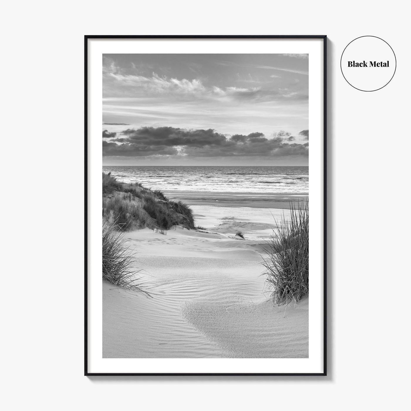Ameland Black and White Fine Art Photo Print, Friesland Dunes North Sea Netherlands Poster