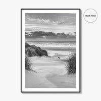 Ameland Black and White Fine Art Photo Print, Friesland Dunes North Sea Netherlands Poster