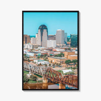 Shreveport Skyline Fine Art Photo Print, River, Louisiana, USA Wall Decor Poster