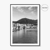 Cefalu Black and White Fine Art Photo Print, Sicily Italy Wall Decor Poster