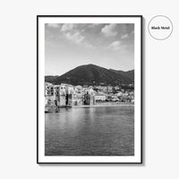 Cefalu Black and White Fine Art Photo Print, Sicily Italy Wall Decor Poster