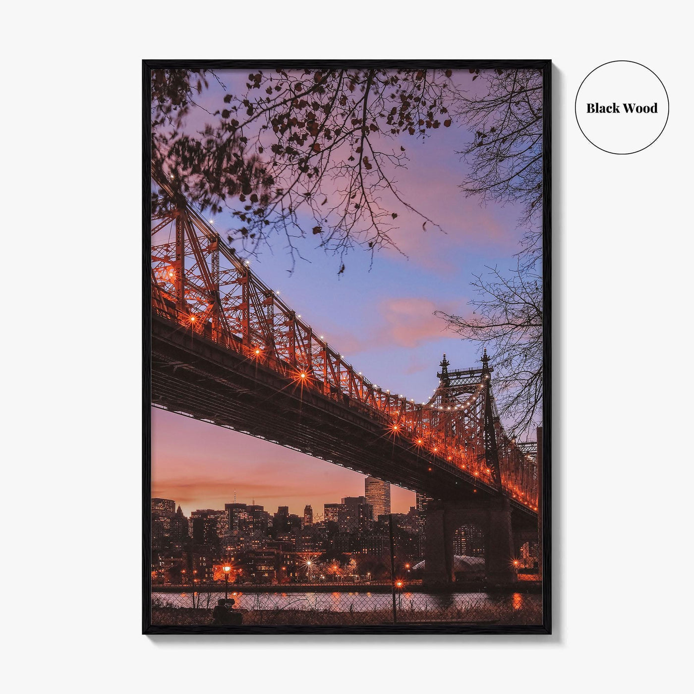 Queens New York Skyline Fine Art Photo Print, Queensboro Bridge, NYC Wall Decor Poster