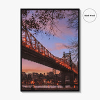 Queens New York Skyline Fine Art Photo Print, Queensboro Bridge, NYC Wall Decor Poster