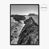 Anacapa Island Black and White Fine Art Photo Print, Channel Islands Poster, California Poster