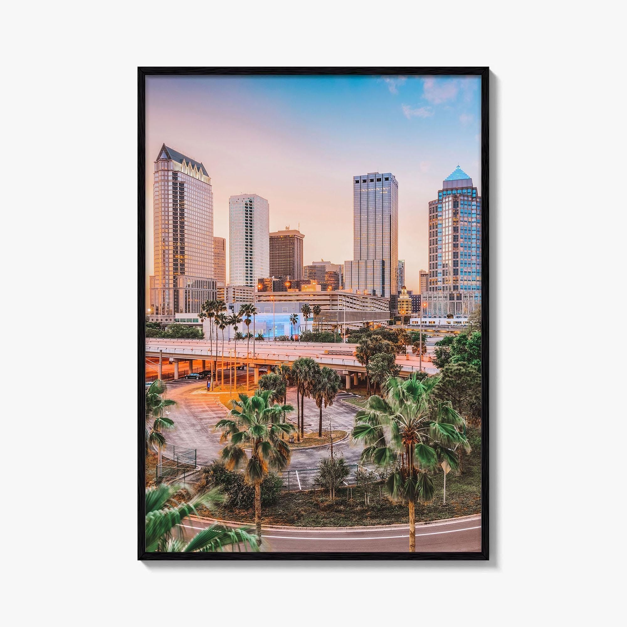 Tampa Skyline Fine Art Photo Print, Downtown, Florida USA Wall Decor Poster