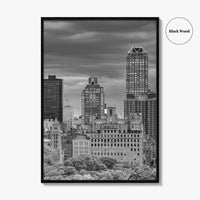 Upper East Side Skyline Black and White Fine Art Photo Print, Central Park NYC