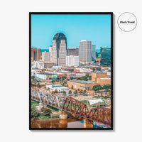 Shreveport Skyline Fine Art Photo Print, River, Louisiana, USA Wall Decor Poster
