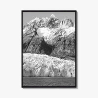 Torres del Paine Black and White Fine Art Photo Print, Grey Glacier, Patagonia Chile