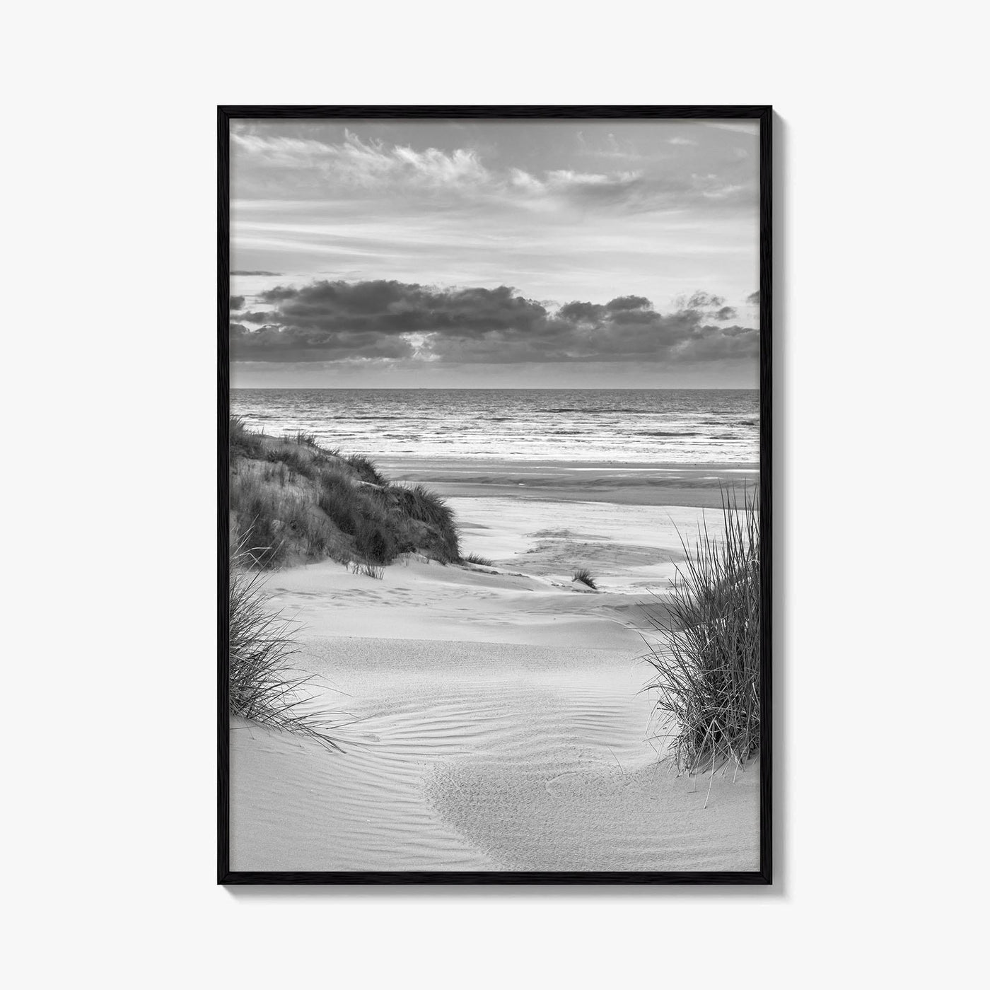 Ameland Black and White Fine Art Photo Print, Friesland Dunes North Sea Netherlands Poster