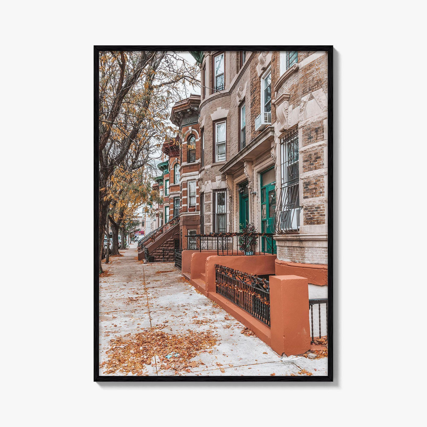 The Bronx Fine Art Photo Print, New York City NYC, Brownstone Houses Poster