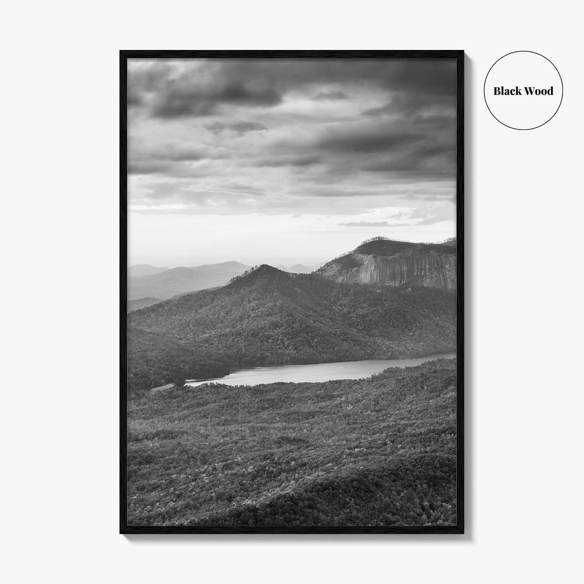 Table Rock State Park Black and White Fine Art Photo Print, South Carolina Poster