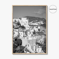 Santorini Fine Art Photo Print, Greece Wall Decor Poster, Greek Islands, Hillside Churches