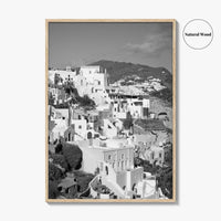 Santorini Fine Art Photo Print, Greece Wall Decor Poster, Greek Islands, Hillside Churches