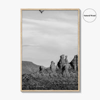 Sedona Black and White Fine Art Photo Print, Arizona Poster, USA