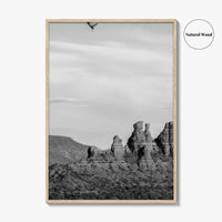 Sedona Black and White Fine Art Photo Print, Arizona Poster, USA