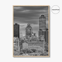 Upper East Side Skyline Black and White Fine Art Photo Print, Central Park NYC