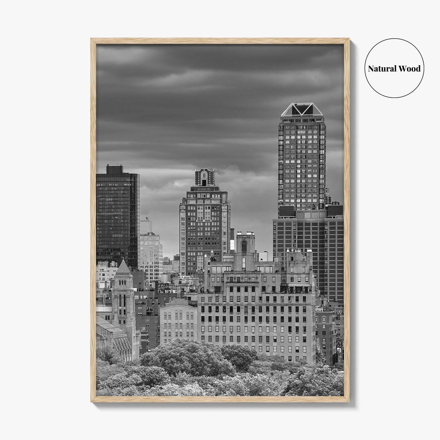 Upper East Side Skyline Black and White Fine Art Photo Print, Central Park NYC