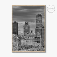 Upper East Side Skyline Black and White Fine Art Photo Print, Central Park NYC