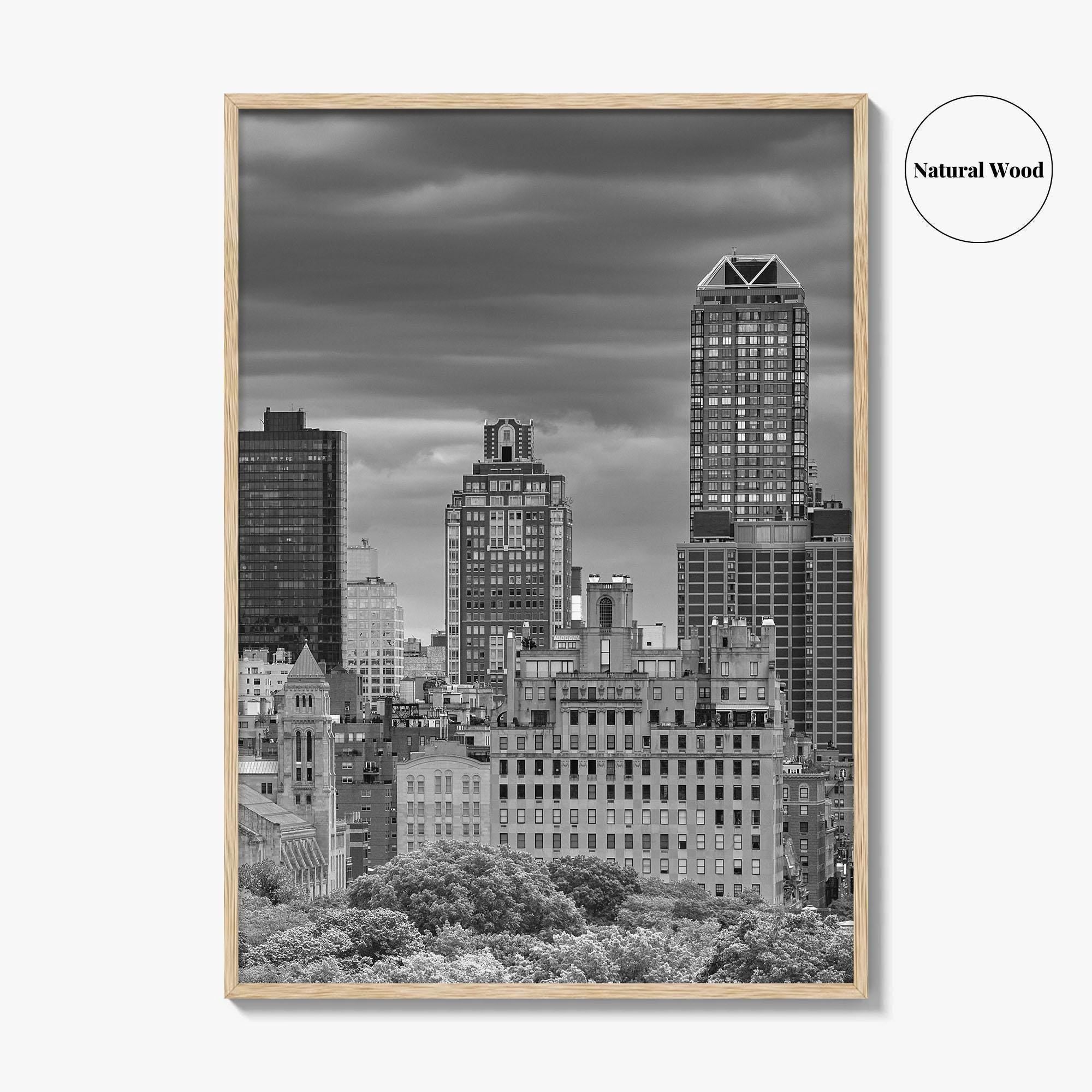Upper East Side Skyline Black and White Fine Art Photo Print, Central Park NYC