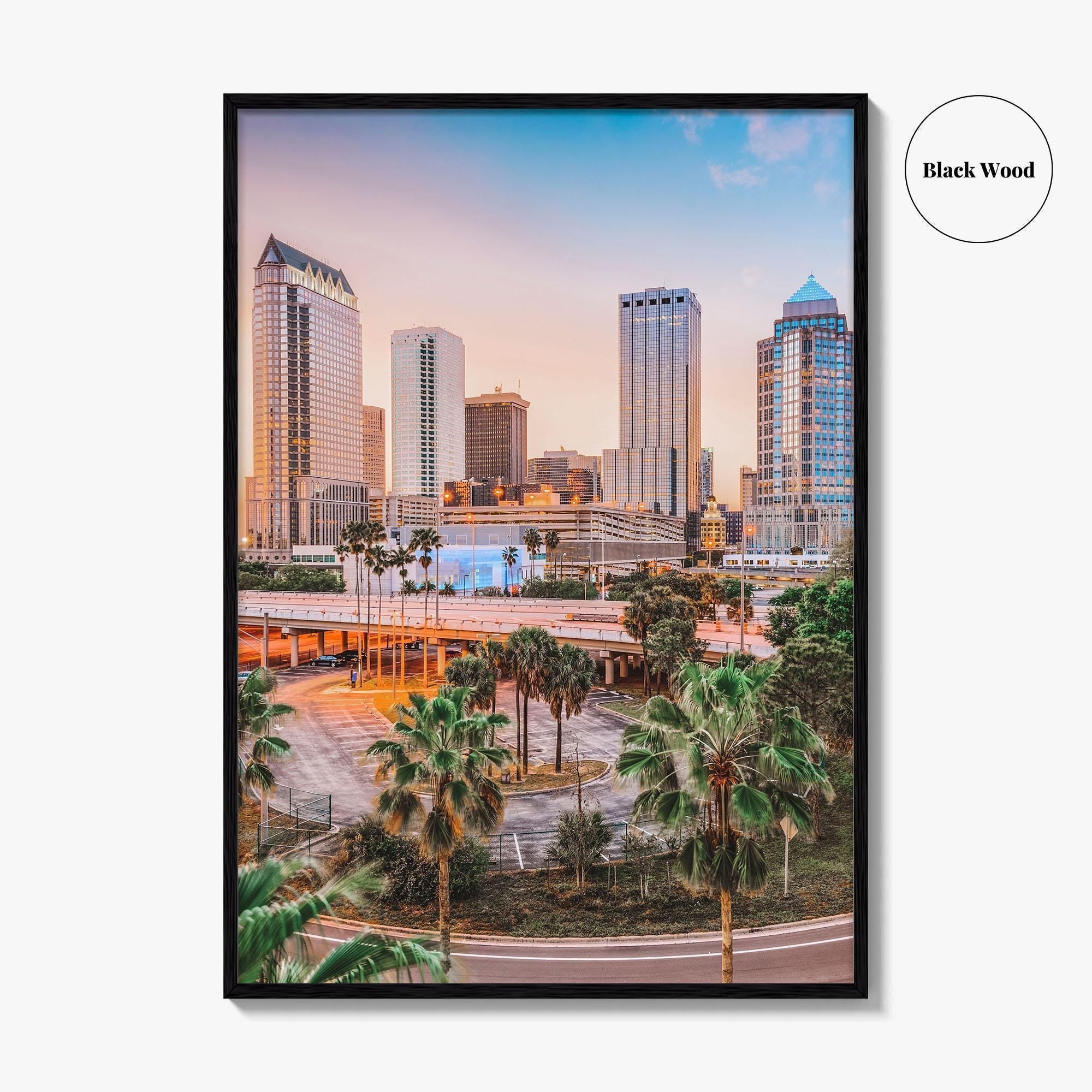 Tampa Skyline Fine Art Photo Print, Downtown, Florida USA Wall Decor Poster