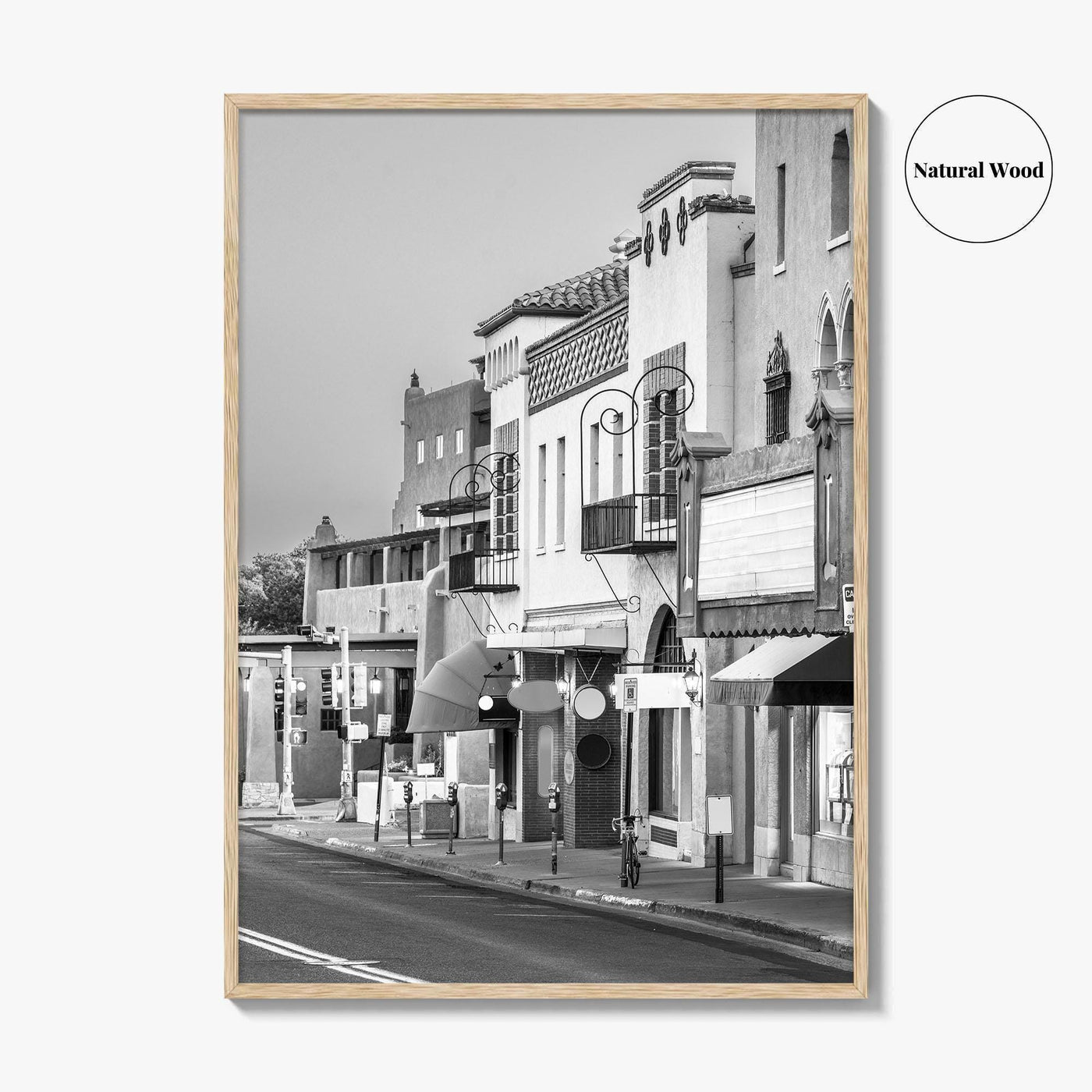 Santa Fe Black and White Fine Art Photo Print, New Mexico Wall Poster, USA