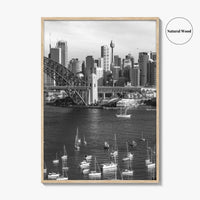 Sydney Skyline Black and White Fine Art Photo Print, Poster, New South Wales Australia