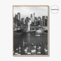 Sydney Skyline Black and White Fine Art Photo Print, Poster, New South Wales Australia