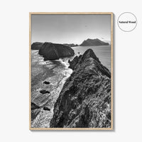 Anacapa Island Black and White Fine Art Photo Print, Channel Islands Poster, California Poster