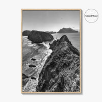 Anacapa Island Black and White Fine Art Photo Print, Channel Islands Poster, California Poster