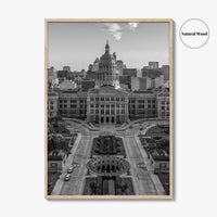 Austin Black and White Fine Art Photo Print, Texas State Capitol, TX, Poster