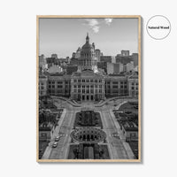 Austin Black and White Fine Art Photo Print, Texas State Capitol, TX, Poster