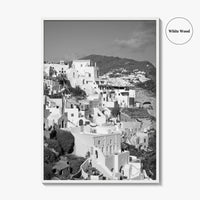 Santorini Fine Art Photo Print, Greece Wall Decor Poster, Greek Islands, Hillside Churches