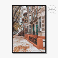 The Bronx Fine Art Photo Print, New York City NYC, Brownstone Houses Poster