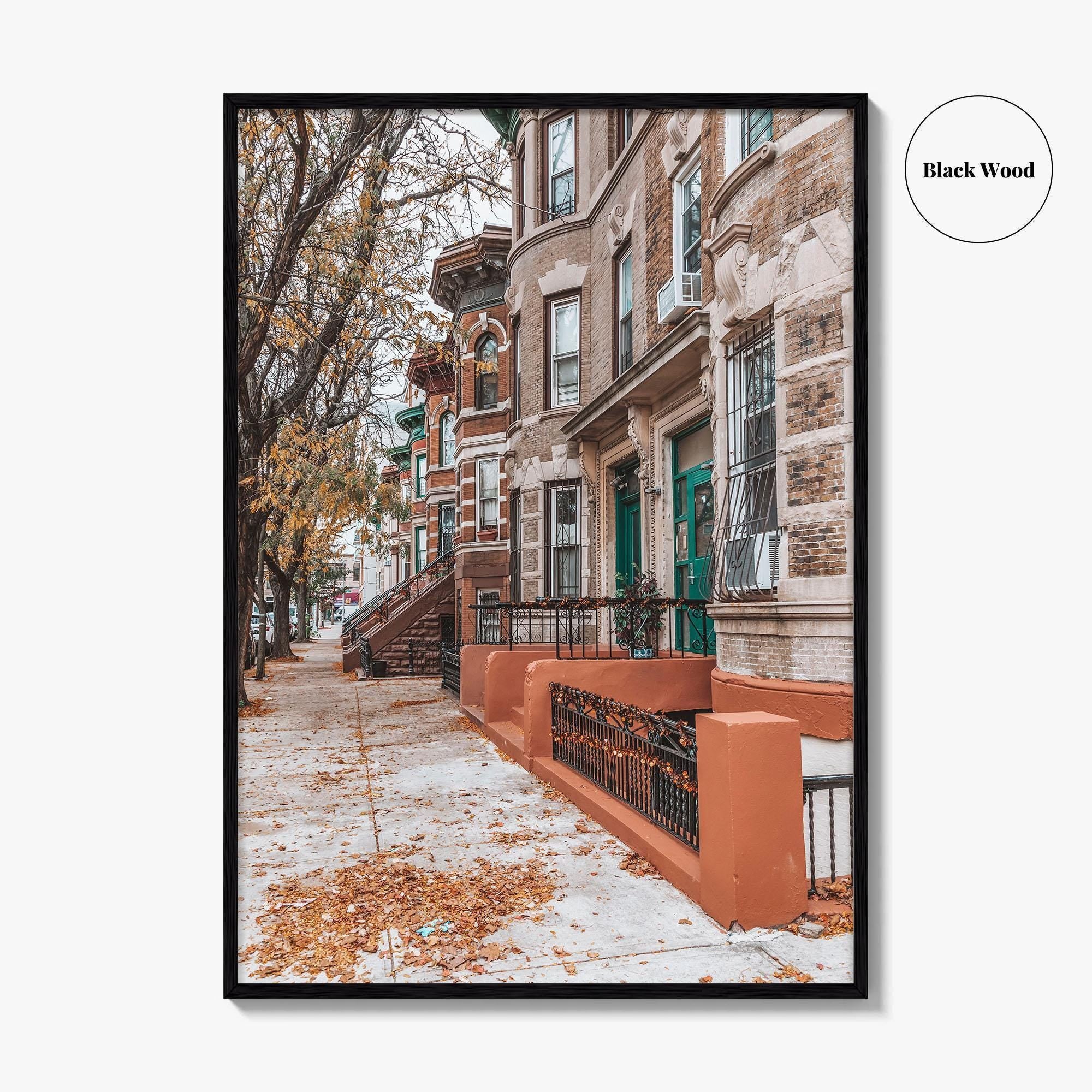 The Bronx Fine Art Photo Print, New York City NYC, Brownstone Houses Poster