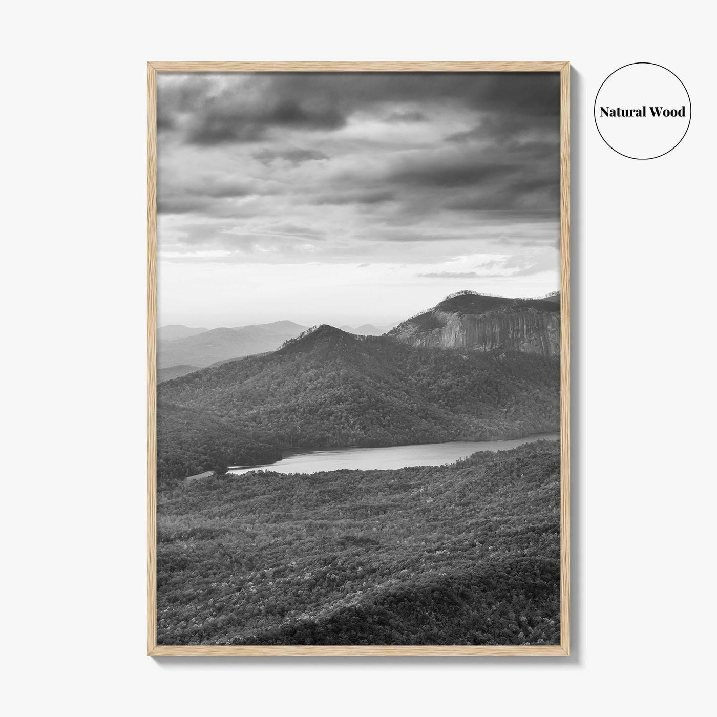 Table Rock State Park Black and White Fine Art Photo Print, South Carolina Poster