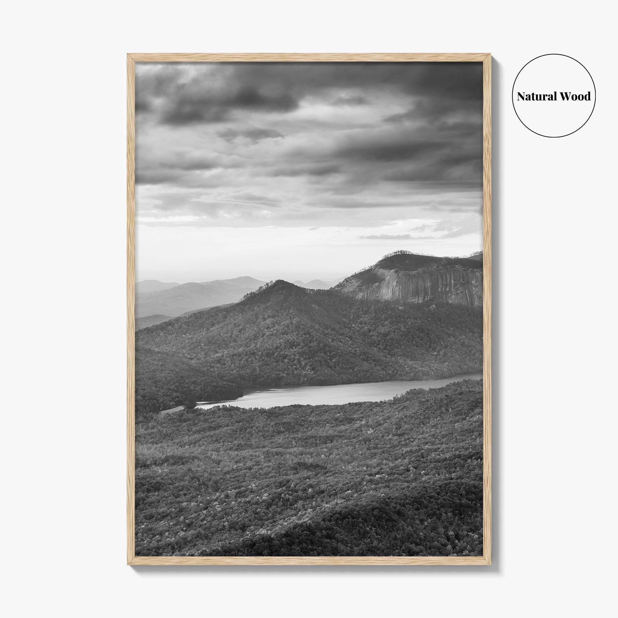 Table Rock State Park Black and White Fine Art Photo Print, South Carolina Poster
