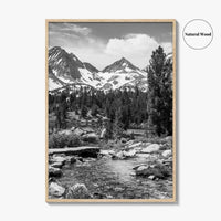 Sierra Nevada Black and White Fine Art Photo Print, Heart Lake, John Muir Trail