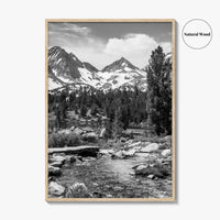 Sierra Nevada Black and White Fine Art Photo Print, Heart Lake, John Muir Trail