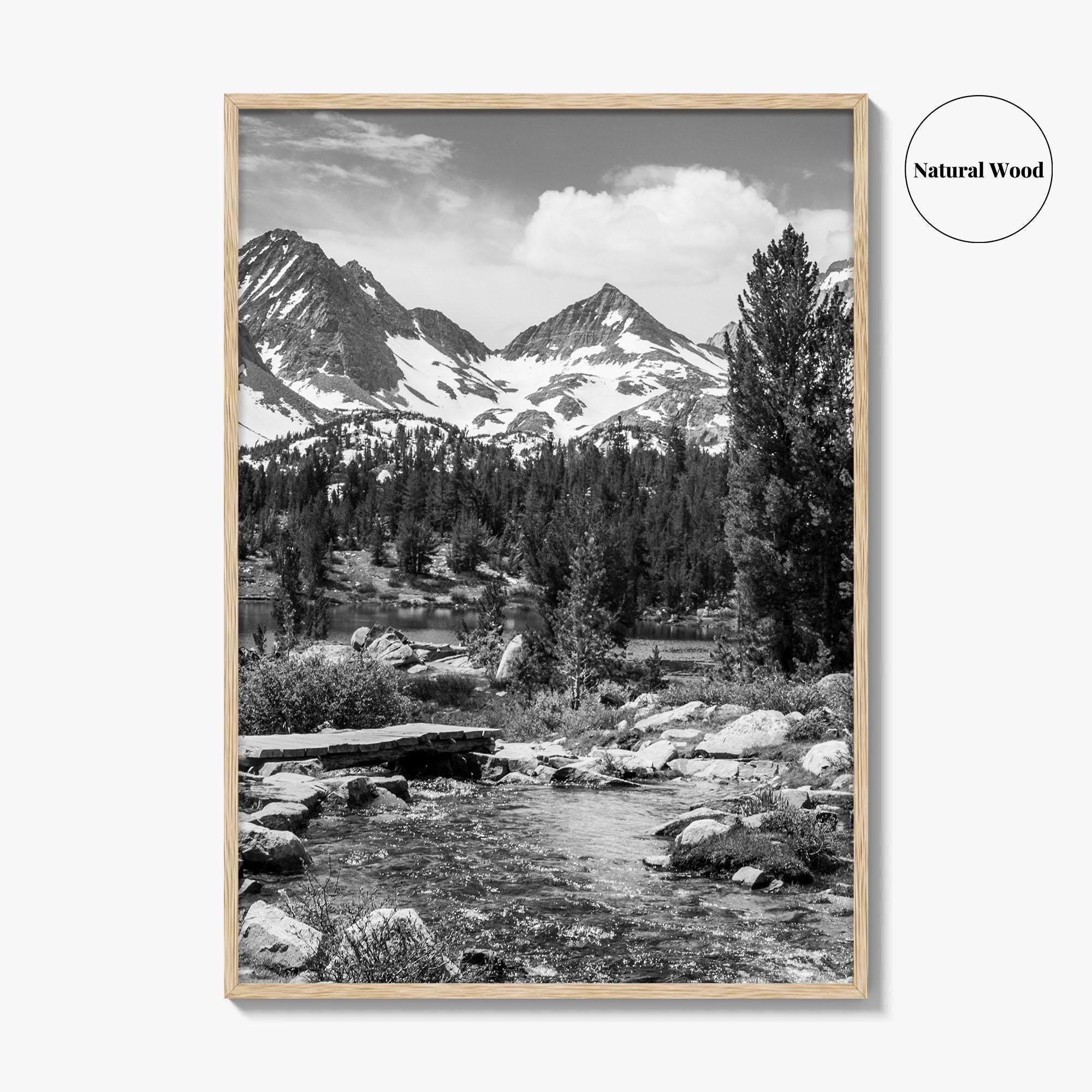 Sierra Nevada Black and White Fine Art Photo Print, Heart Lake, John Muir Trail