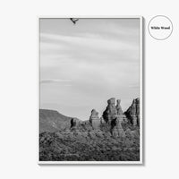 Sedona Black and White Fine Art Photo Print, Arizona Poster, USA