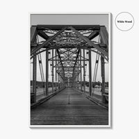 Chattanooga Black and White Fine Art Photo Print, Walnut Street Bridge, Tennessee USA Poster