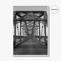 Chattanooga Black and White Fine Art Photo Print, Walnut Street Bridge, Tennessee USA Poster