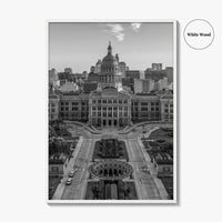 Austin Black and White Fine Art Photo Print, Texas State Capitol, TX, Poster