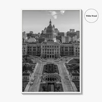 Austin Black and White Fine Art Photo Print, Texas State Capitol, TX, Poster
